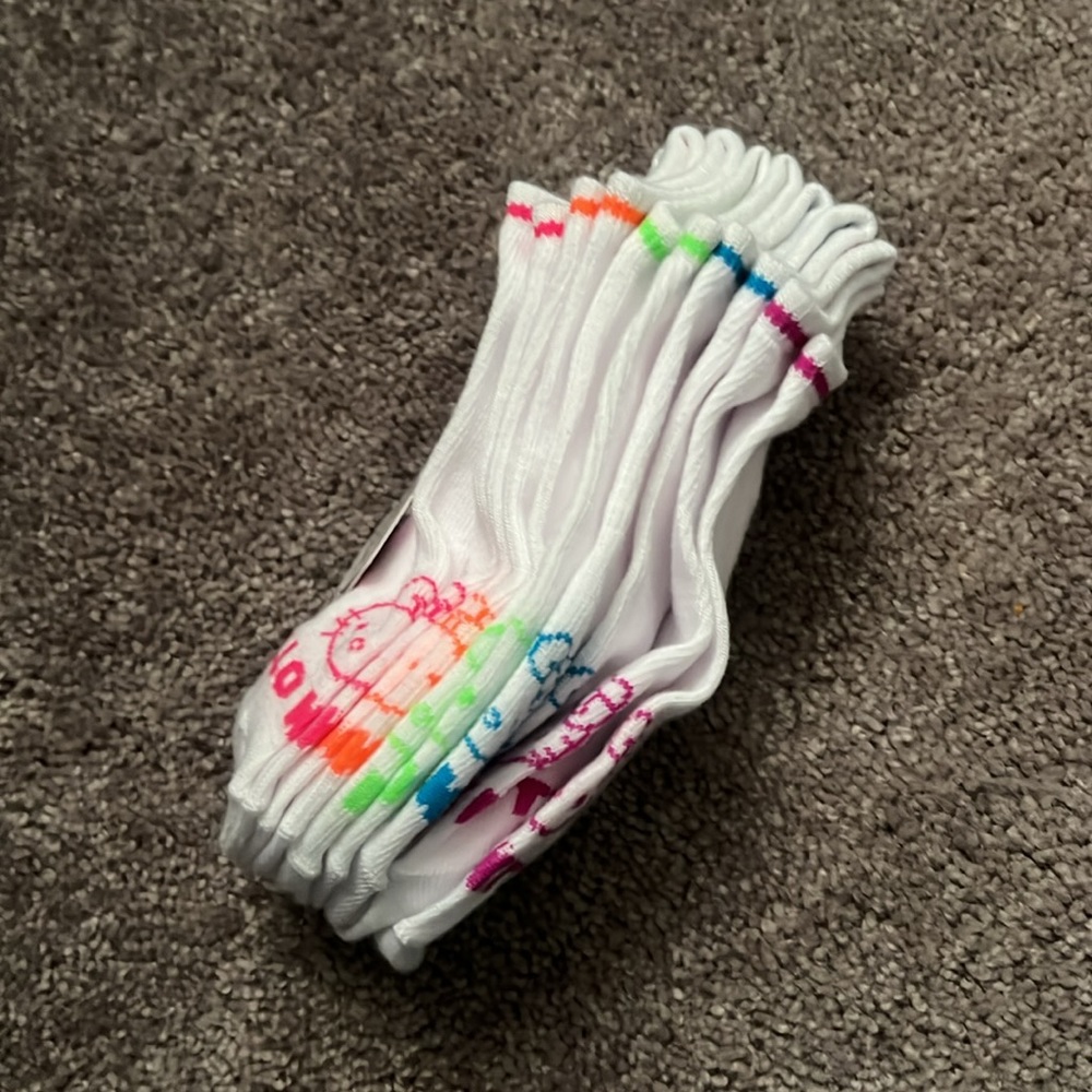 Neon Hello Kitty Socks - Picture 2 of 2